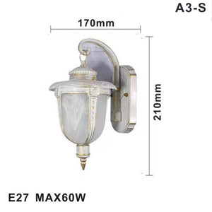 LAMPADA LANTERNA FARETTO MURO APPLIQUE GIARDINO E27 ESTERNO BIANCO SPORCO AS-3