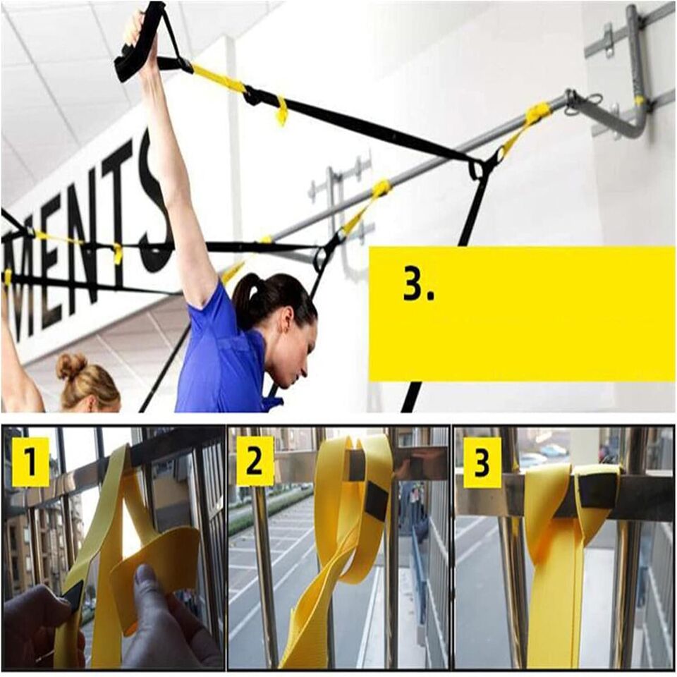 FASCE CINGHIA SOSPENSIONE BANDE FASCIA TRX GANCIO PALESTRA RESISTENZA MANIGLIE