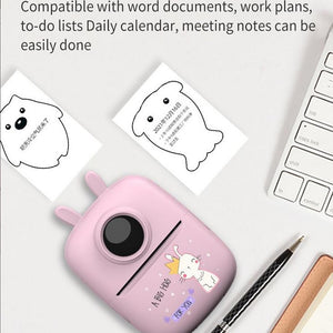 MINI STAMPANTE PORTATILE STAMPA DA SMARTPHONE FOTO VIDEO TESTO ROSA BLUETOOTH