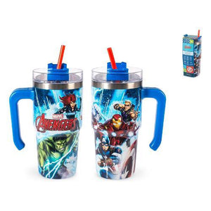 Tazza termica mug con cannuccia inox (600ml) MARVEL AVENGERS