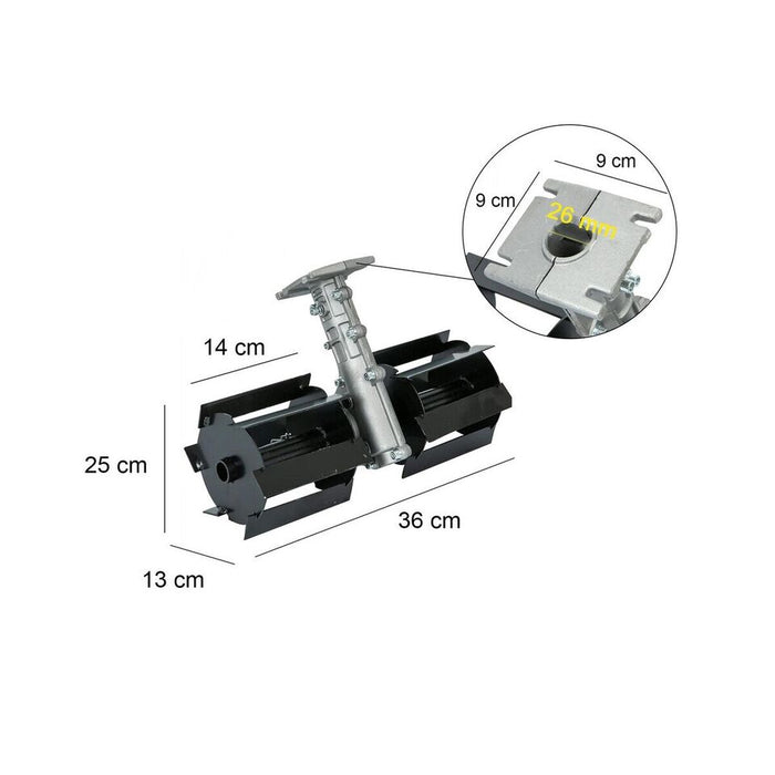 GRUPPO ZAPPETTE DECESPUGLIATORI MOTOZAPPA FRESA INGRANAGGIO ZAPPE 9 DENTI Ø26 MM