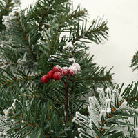 GHIRLANDA DI NATALE ADDOBBI RAMI BACCHE NEVE ARCO DECORAZIONI TRALCIO INNEVATO