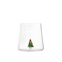 Bicchiere in vetro borosilicato 48 cl con decoro Albero di Natale