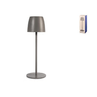 Lampada eureka da tavolo in metallo tortora cm 38