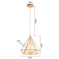 LAMPADARIO GABBIA METALLO INDUSTRIALE RETRO E27 PENDENTE VINTAGE ORO ROSA SJ100