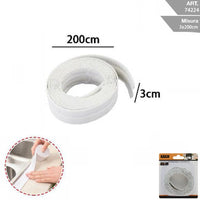 NASTRO SIGILLANTE IMPERMEABILE SANITARI ANTIMUFFA ADESIVO BAGNO CUCINA 3x200CM