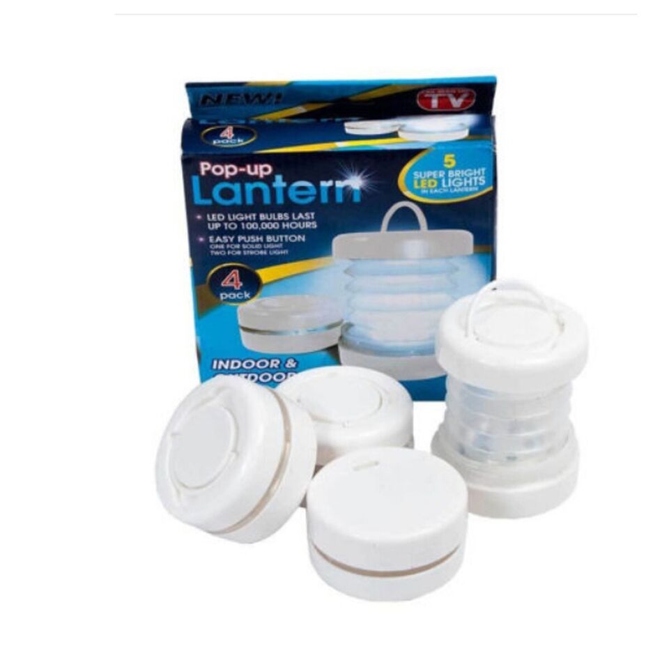 4 MINI LANTERNE LAMPADE LUCE 5 LED TORCIA LANTERNA INTERNO ESTERNO CAMPEGGIO