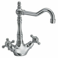 RUBINETTO LAVELLO CUCINA CANNA ALTA ANTICO MISCELATORE LAVANDINO CROMATO JH-1693