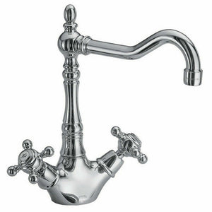 RUBINETTO LAVELLO CUCINA CANNA ALTA ANTICO MISCELATORE LAVANDINO CROMATO JH-1693
