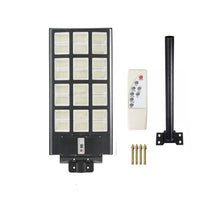 FARO LAMPIONE STRADALE PANNELLO SOLARE PALO TELECOMANDO SENSORE MOVIMENTO 1200W