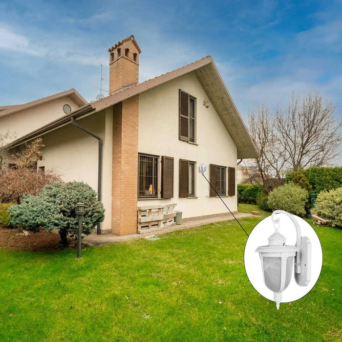 LAMPADA LANTERNA FARETTO MURO APPLIQUE GIARDINO ATTACCO E27 ESTERNO BIANCO A3-S