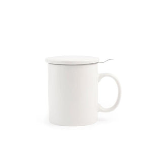 Tisaniera bianca con filtro in acciaio inox cc 340