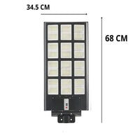 FARO LAMPIONE STRADALE PANNELLO SOLARE PALO TELECOMANDO SENSORE MOVIMENTO 1200W