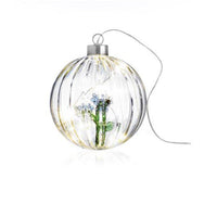 Palla di Natale fiore azzurro