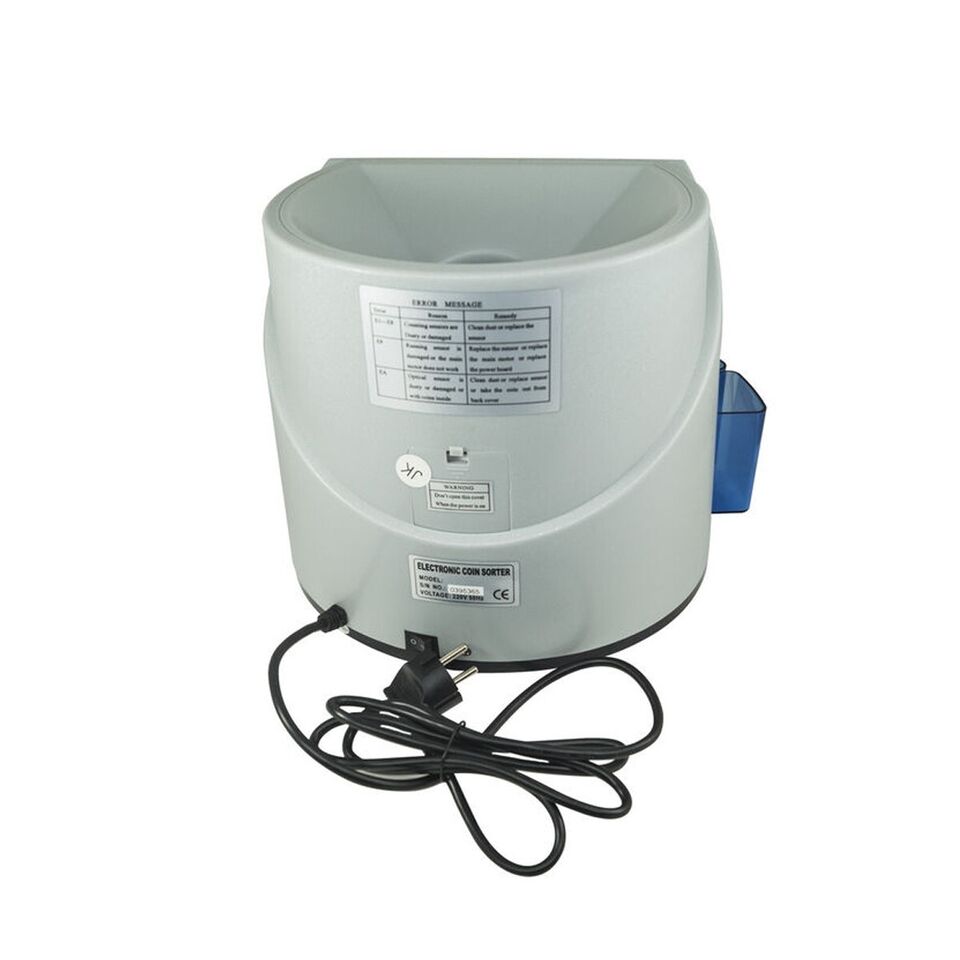 CONTAMONETE ELETTRICO AUTOMATICO SEPARA MONETE 8 CASSETTI CONTA MONETE DIGITALE