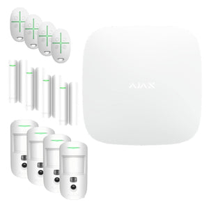 Ajax Kit Hub 2 Plus 4 Motioncam 4 Doorprotect 4 Spacecontrol Bianco