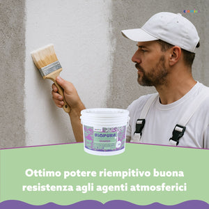 Pittura quarzo antialga interni esterni finitura opaca linea biopura cromika *** formato 2.5 lt, confezione 1