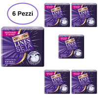Assorbenti lines seta ultra lungo con ali flussi intensi confezione da 6 pezza da 11 assorbenti