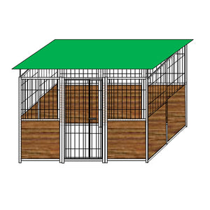 Box per cani in legno e rete con zincatura a caldo da 300x200x altezza 180 cm