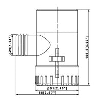 Pompa di sentina vortex 1100 ad immersione compatta