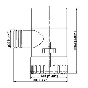 Pompa di sentina vortex 1100 ad immersione compatta