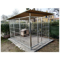 Recinto per cani 3x2 metri con copertura zincatura a caldo viteria compresa