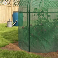Serra per Piante a Rete 3x1x1.5m con Porta a Cerniera e Picchetti a Terra, Verde