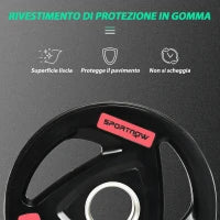 Set di 2 Dischi Pesi da 10kg in Acciaio con Rivestimento in Gomma per Bilanciere