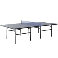 Tavolo da Ping Pong Pieghevole per Interni in MDF e Acciaio, 152.5 x 274 x 76 cm, Blu e Viola