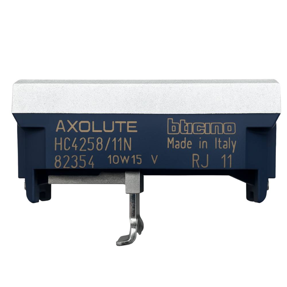 Bticino axolute hc4258/11n connettore telefonico rj11 tipo k10 tech
