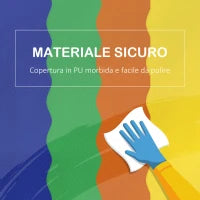 Set 7 Blocchi di Costruzioni Morbide per Bambini da 1-3 Anni per Casa e Scuola, Multicolore