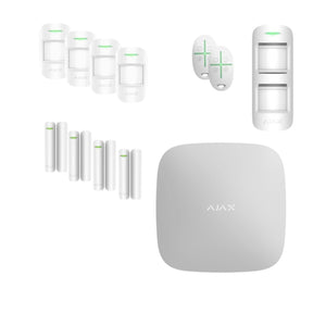 Ajax Kit Allarme Wifi Hub 2 Plus 12 pezzi Bianco
