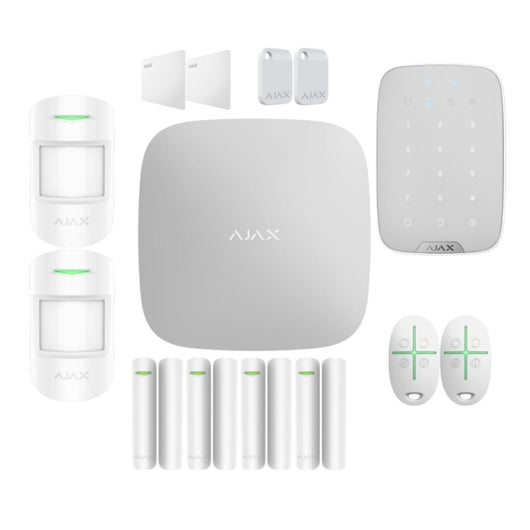 AJAX Kit 14 Pezzi Hub 2 Plus Motion Door protect Spacecontrol Pass Tag Keypad