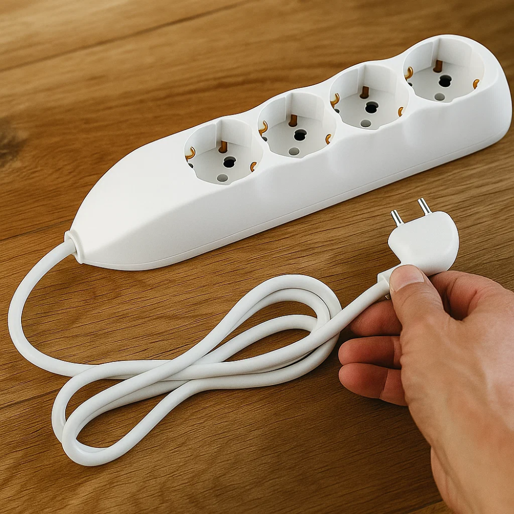 Multipresa bticino poker 3680d 4 prese universali 16a con cavo bianca