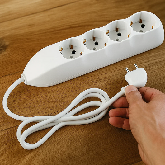 Multipresa bticino poker 3680d 4 prese universali 16a con cavo bianca