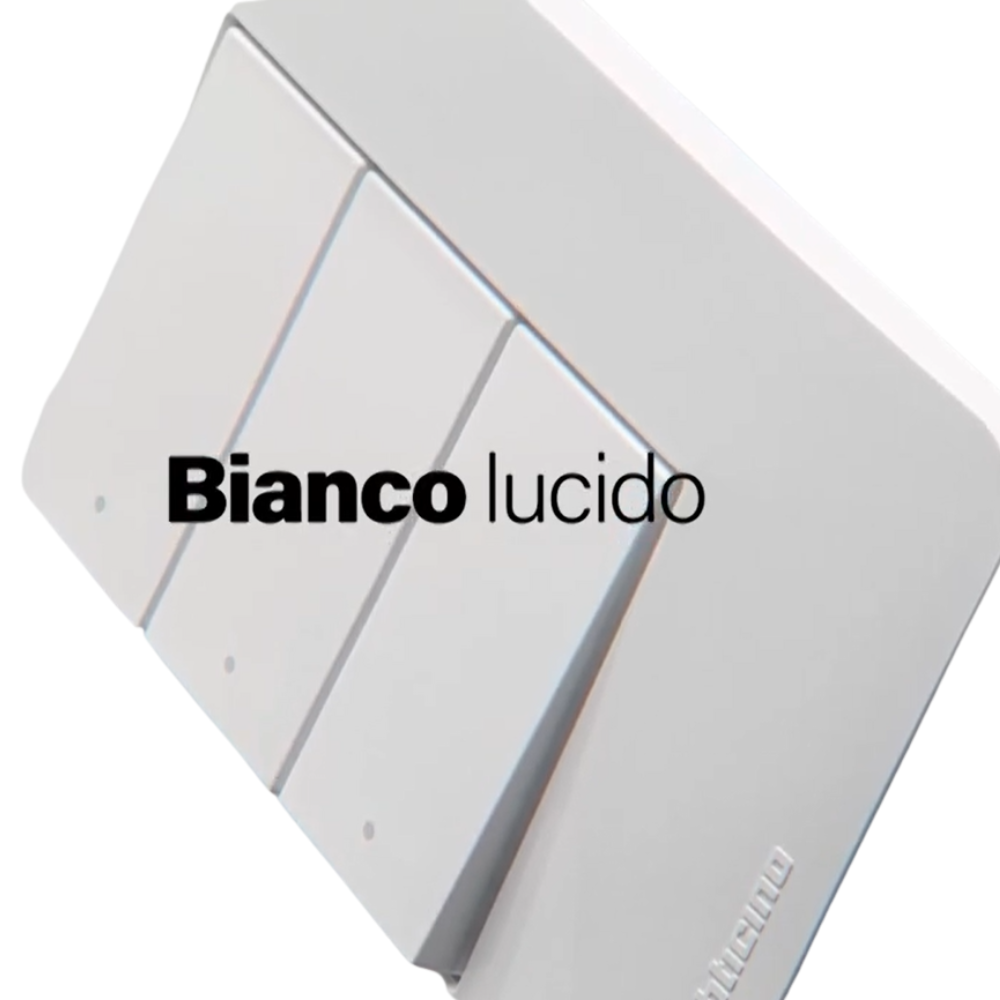 Bticino serie matixgo placche a 3 moduli in tecnopolimero varie finiture *** colore bianco, confezione 1