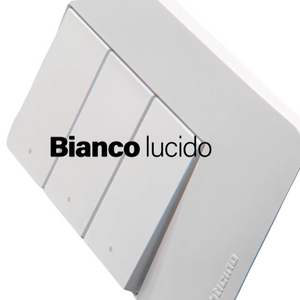 Bticino serie matixgo placche a 3 moduli in tecnopolimero varie finiture *** colore bianco, confezione 1