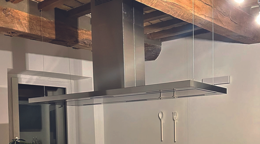 CAPPA ELEA CENTRALE cm176x60 camino centrale - Inox - 900 m3/h