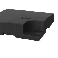 Set 4 Basi a Croce per Ombrelloni da Giardino Riempibili con Acqua e Sabbia 51x51x12cm Nero