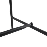 Panchina da Giardino Biposto Stile Classico in Ferro 113 x 56.5 x 90.5cm, Nero