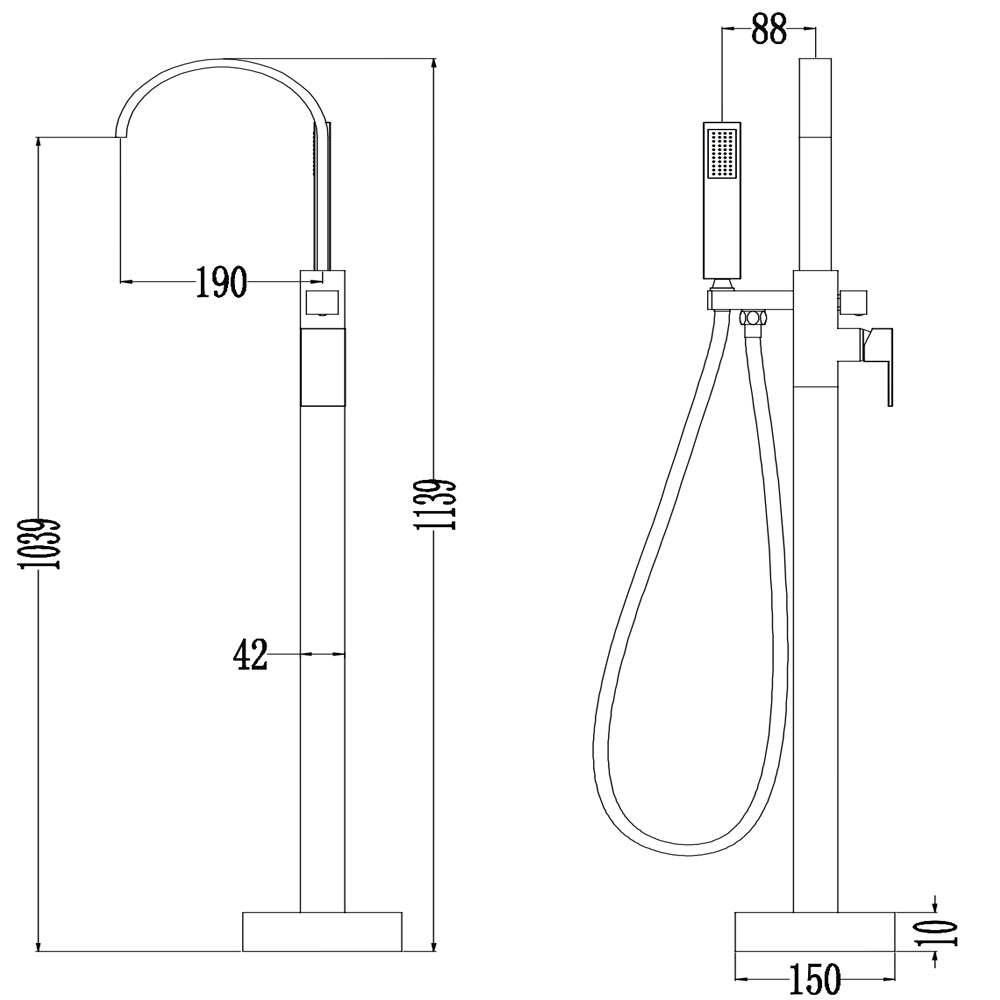 Gruppo vasca 005 rubinetto incasso pavimento vasche free standing ottone