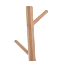 Panca con Appendiabiti da Ingresso, Attaccapanni da Terra in Bambù, Panca da Ingresso Bianca, Design, anche per Camera da Letto, 40x30x180cm, Bianco Legno