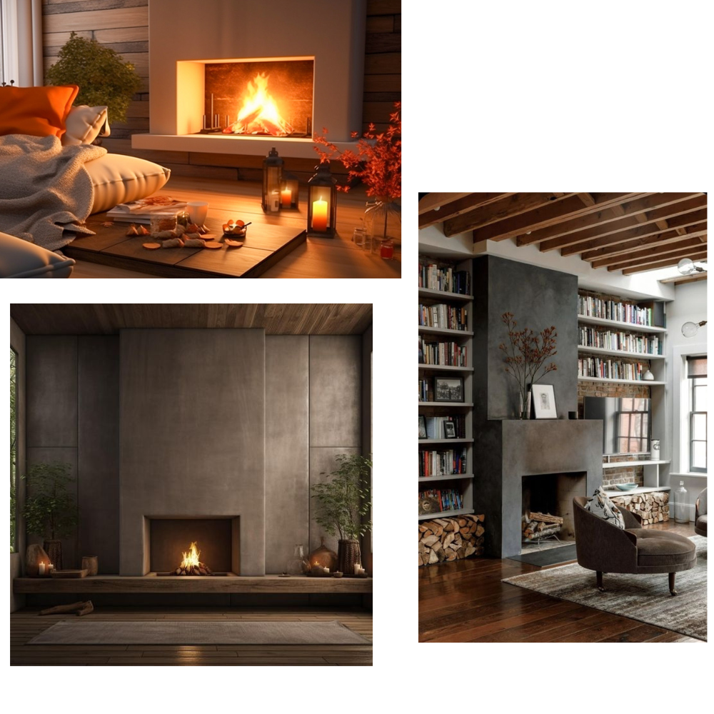 Camino legna prefabbricato refrattario focolare aperto m100ref riscaldamento