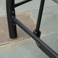 Dondolo da Giardino 3 Posti Convertibile in Lettino con Tettuccio Regolabile, Grigio Scuro