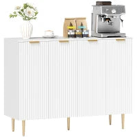 Credenza da cucina con armadi a 2 ante e ripiano regolabile 120 x 40 x 90 cm, Bianco
