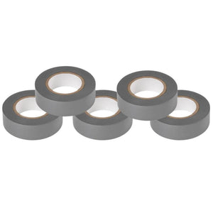 Kit nastro isolante in pvc autoestinguente multicolore per impianti sicuri *** colore grigio, dimensioni 25 mm x 25 m...