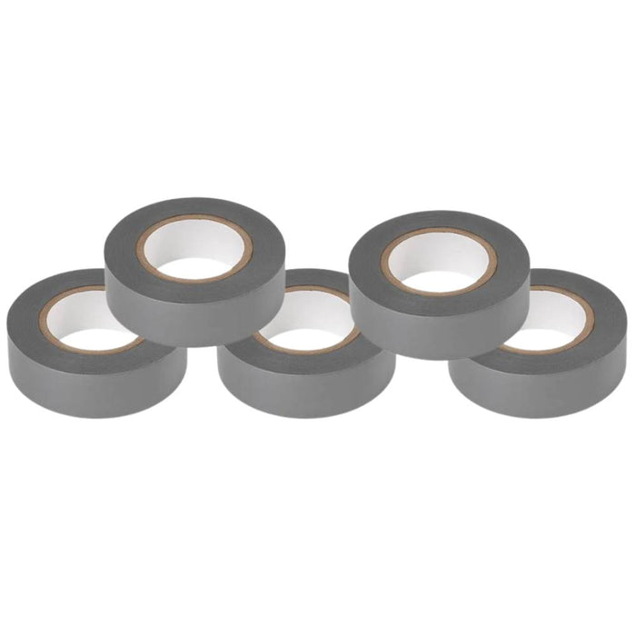 Kit nastro isolante in pvc autoestinguente multicolore per impianti sicuri *** colore grigio, dimensioni 25 mm x 25 m...