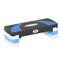 Stepper Fitness per Aerobica Regolabile su 3 Altezze da 10-15-20 cm, Blu e Nero