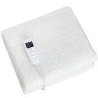 Coperta termica con controllo dual zone, con 5 livelli di calore, timer da 10 ore, protezione da surriscaldamento, 160 x 140 cm, Bianco