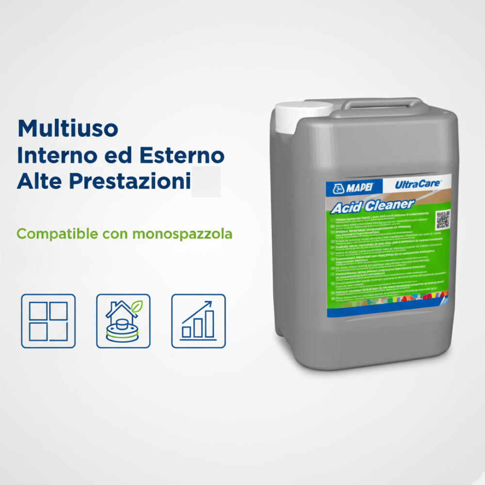 Acid cleaner pulitore concentrato acido per residui cementizi 5 litri *** pezzi 2 pz, confezione 1